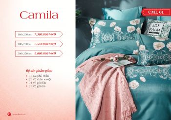 Bộ chăn ga gối Camila CML 01 